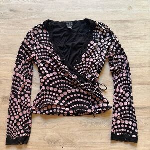 INC International Concepts Pink and Black Wrap Jacket
